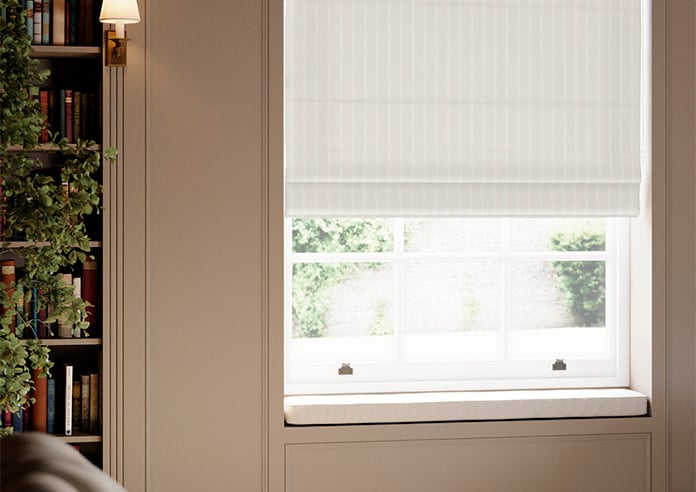 Laura Ashley Burnsall Stripe, White Sands - Roman Blind - Image 5